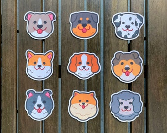 Cute Dog Breed Stickers SERIES 2 | Dog Stickers for Water Bottle, Laptop | Pet Stickers, Animal Stickers | Waterproof Vinyl Stickers