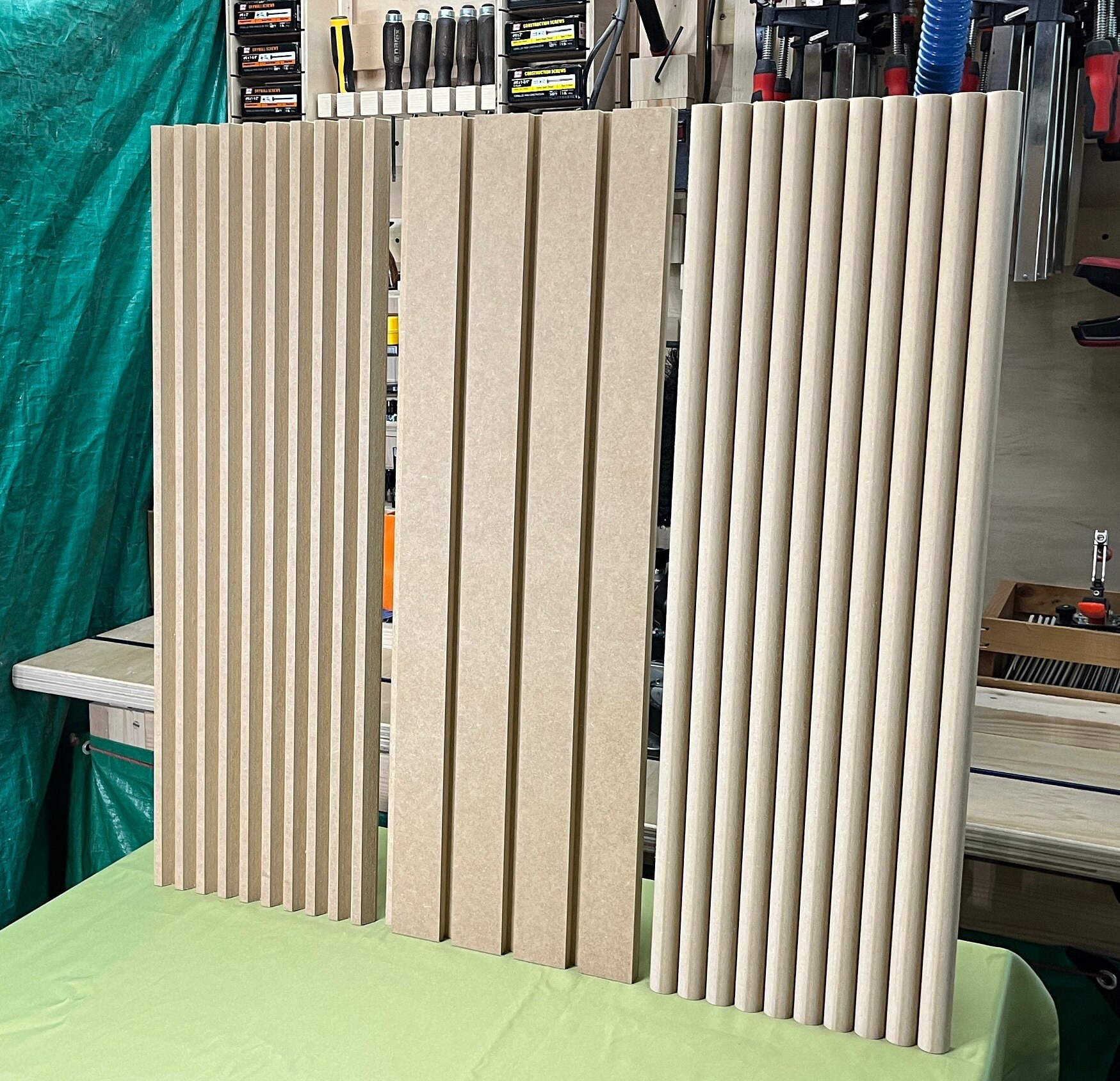 Textured Wall Panels, SAMPLE 10 In10 In, Reeded Wall Panel, Slat Wall