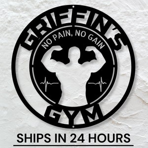 Personalized Home Gym Signs for Workout Room / Personalized Metal Sign / Home Gym Wall Art / Home Gym Decor / Personalized Gym Sign / Gift