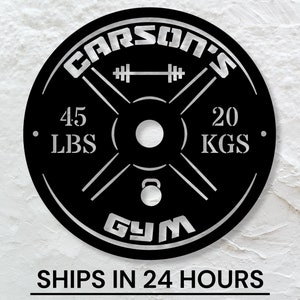 Personalized Home Gym Signs for Workout Room / Personalized Metal Sign / Home Gym Wall Art / Home Gym Decor / Personalized Gym Sign / Gift