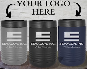Custom Stainless Steel Can Cooler Engraved Tumbler / Your Logo Here Can Cooler / Your Text Here Can Cooler / Custom Beer Can Holder / Custom