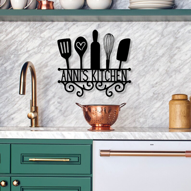 Kitchen Basket. Sign Personalized Kitchen Sign / Metal Sign for Kitchen / Kitchen Metal Sign ...