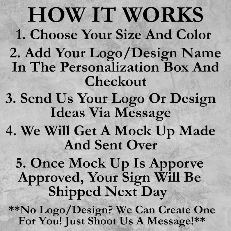Custom Sign / Your Custom Text Metal Sign / Your Logo Here Sign / Metal ...