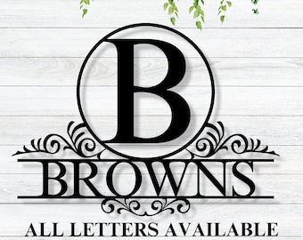 Personalized Family Name Metal Sign / Personalized Letter Sign / Personalized Sign / Letter Last Name Sign / Last Name Metal Sign / Gift