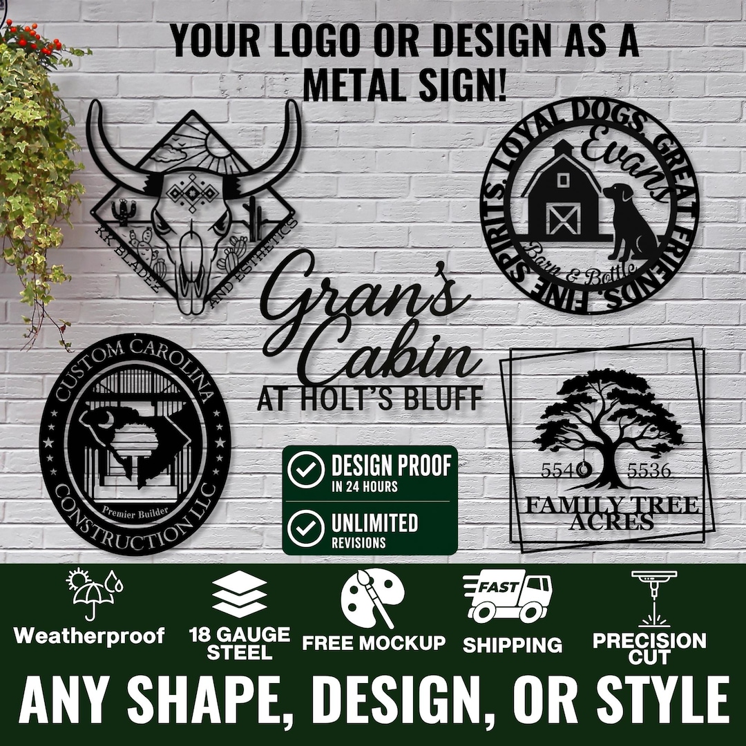Custom Metal Sign – Your Logo, Design, Ideas, or Personalized Text ...