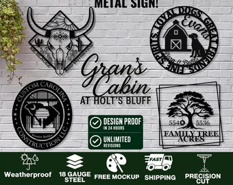 Custom Metal Sign – Your Logo, Design, Ideas, or Personalized Text Crafted in Metal