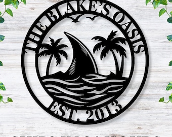 Custom Metal Beach House Sign - Personalized Coastal Wall Art | Customizable Text, Sizes & Colors | Durable Outdoor/Indoor Decor | Gift