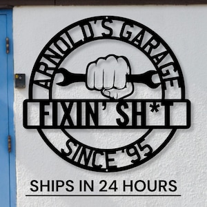 Custom Metal Garage Sign / Personalized Garage Sign / Metal Wall Decor ...