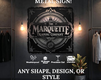 Custom Metal Sign / Gate Decor / Personalized Style / Unique Father's Day Gift / Couple / Powder Coated Steel / Indoor/Outdoor