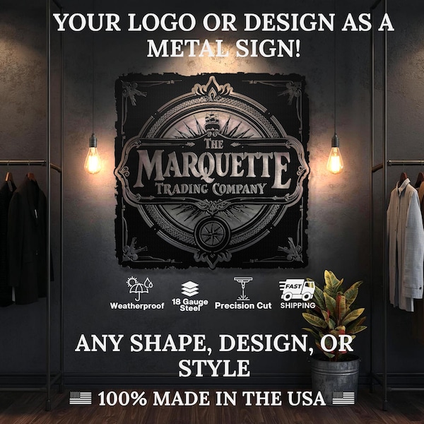 Custom Metal Sign / Gate Decor / Personalized Style / Unique Father's Day Gift / Couple / Powder Coated Steel / Indoor/Outdoor