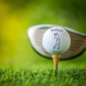 Mulligan Kings Golf Balls, Personalized Golf Balls, Golf Ball Gift, Fathers Day Gift, Gift For Him, Birthday Gift, Personalized Gift,Gift