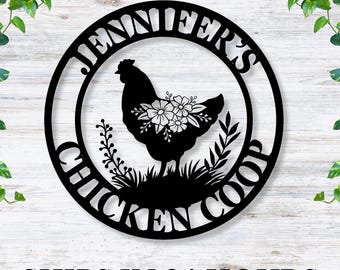 Personalized Chicken Coop Sign / Hen House Sign / Metal Chicken Coop Sign / Custom Chicken Coop Sign / Outdoor Metal Sign / Our Little Coop