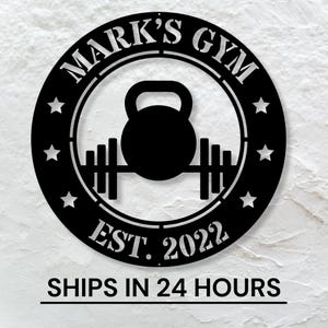 Personalized Home Gym Signs for Workout Room / Personalized Metal Sign / Home Gym Wall Art / Home Gym Decor / Personalized Gym Sign / Gift