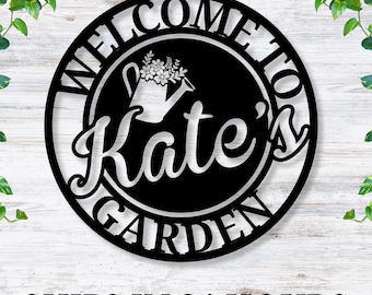 Personalized Metal Garden Sign / Sign For Garden / Personalized Sign / Custom Garden Sign / Outdoor Decor / Personalized Metal Garden Gift