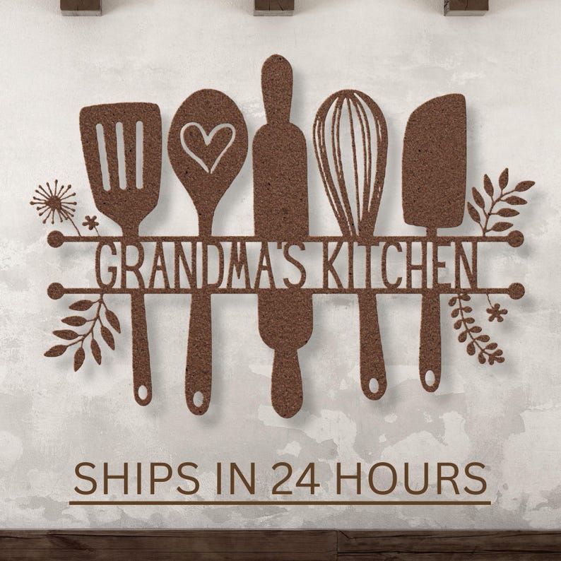 Personalized Metal Kitchen Sign / Custom Kitchen Decor / Metal Family ...