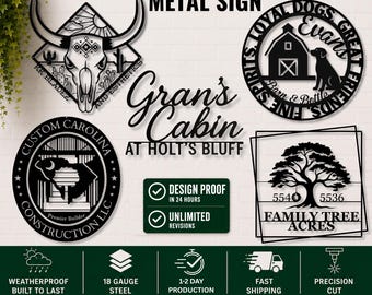Custom Metal Sign – Your Logo, Design, Ideas, or Personalized Text Crafted in Metal