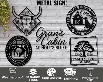 Custom Metal Sign – Your Logo, Design, Ideas, or Personalized Text Crafted in Metal