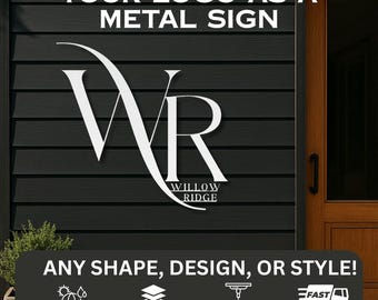 Custom Metal Sign with Logo, Personalized Outdoor Sign, Custom Bar Sign, Circle Any Shape Sign, Waterproof Store Sign, Large Commercial Sign