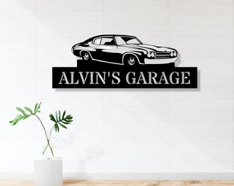 Personalized Classic Car Garage SIgn, Garage Sign, Custom Garage Sign, Classic Car, Garage Sign Personalized, Garage Decor, Classic Car Sign
