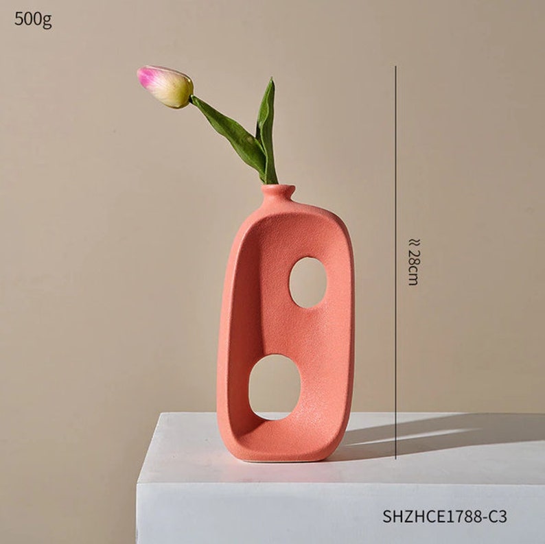 Nordic Abstract Vase Aesthetic Ceramic Flower Vase Modern Etsy