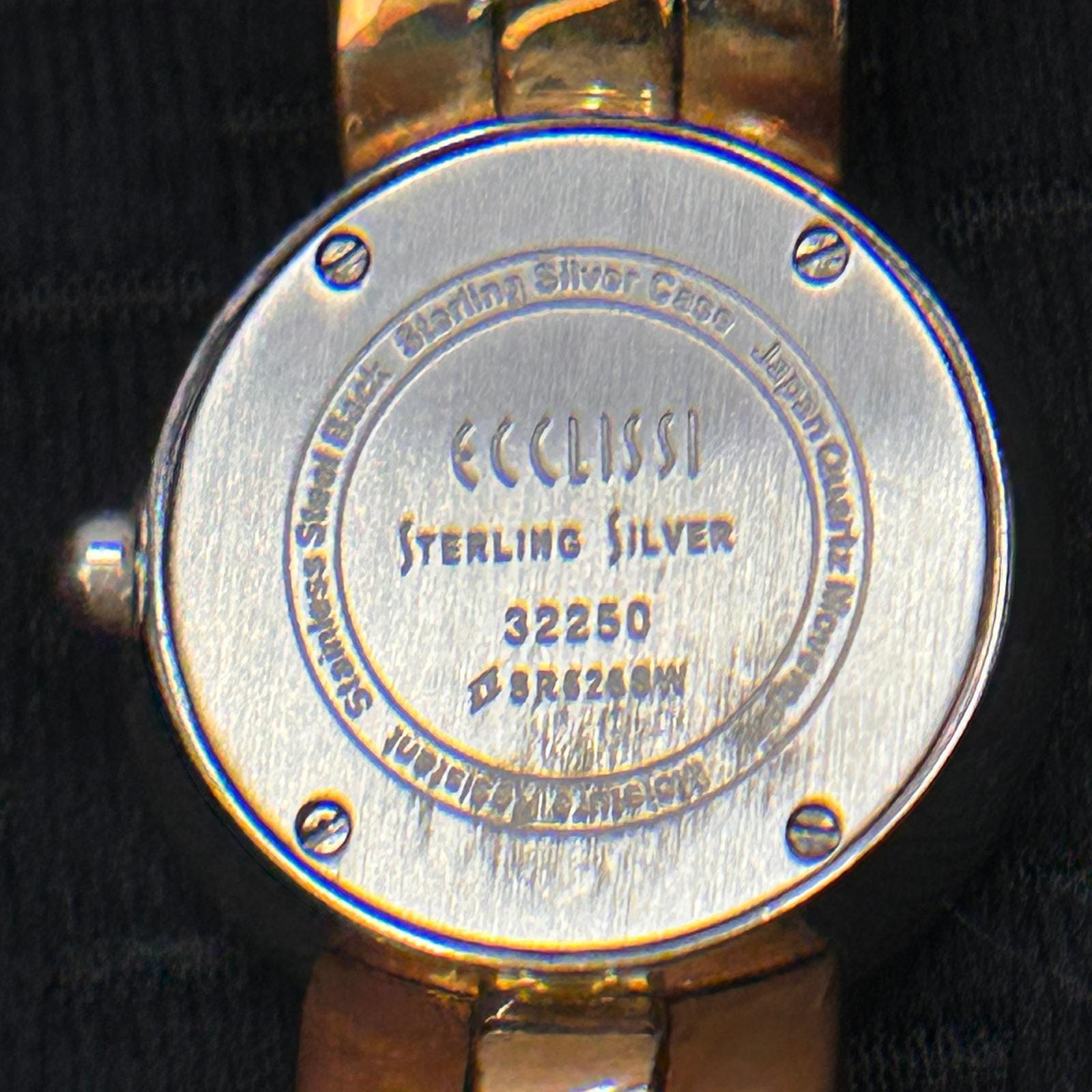 Ecclissi Sterling Silver Watch 32250 Japan Quartz White Dial  display picture 3