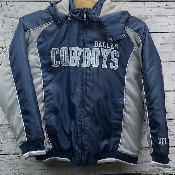 NFL Dallas Cowboys Jacket Full Zip Hooded Puffer Coat Mens [size