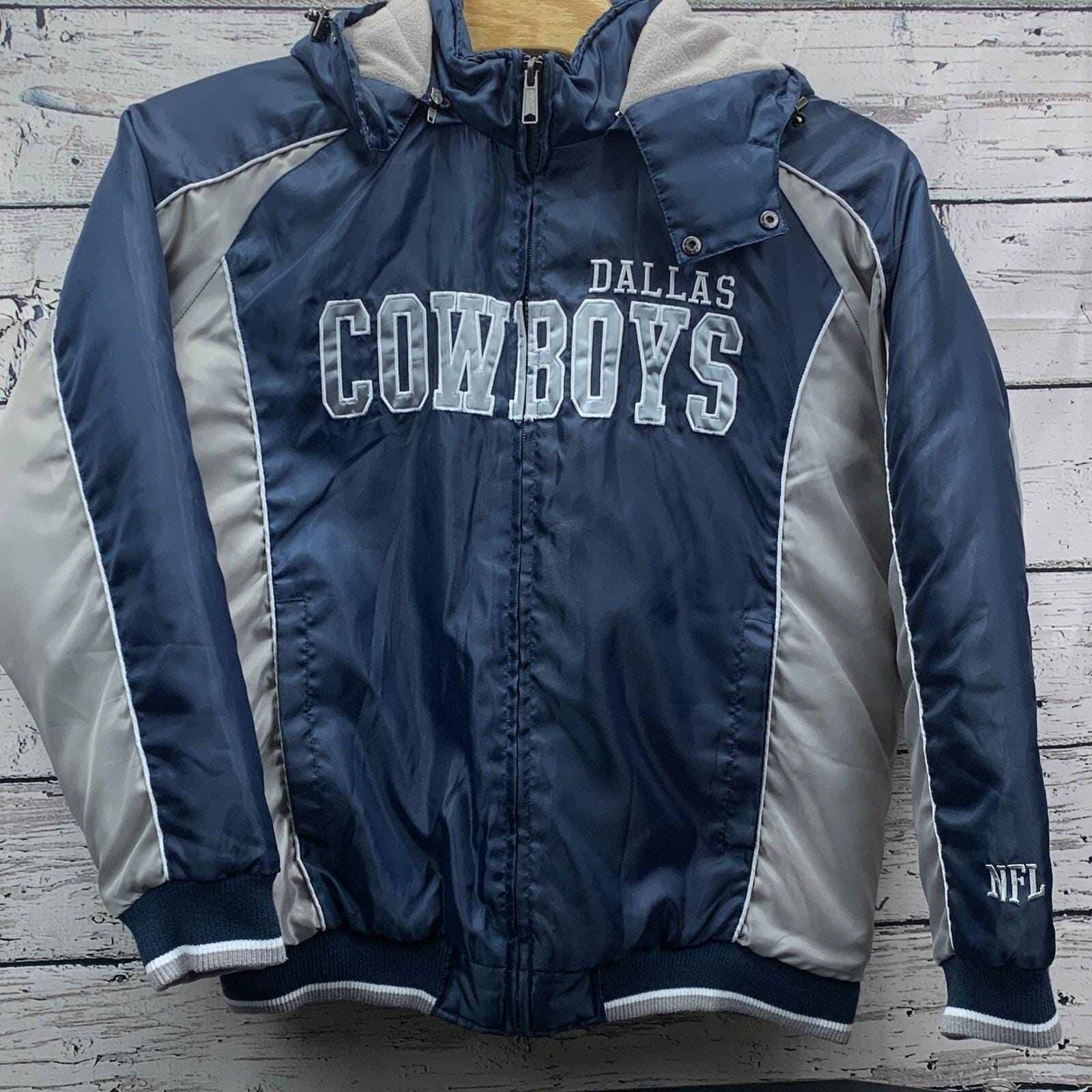 NFL Dallas Cowboys ジャケット フード付き NFL Dallas Cowboys Jacket Full Zip Hooded Puffer Coat Mens [size
