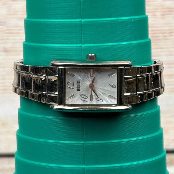 Relic Womens Silver Rectangular Watch ZR33813 Sta… - image 4