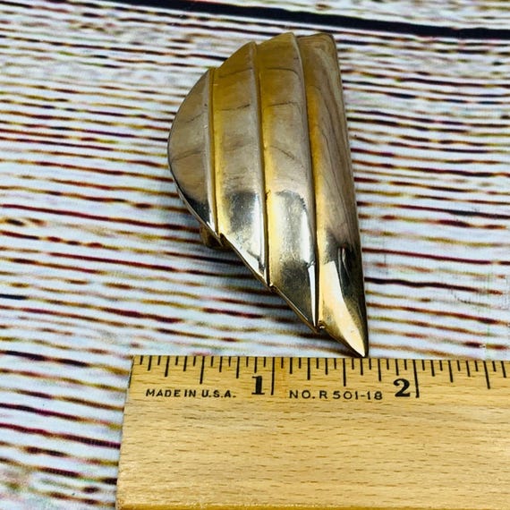 Vintage Gold-tone Belt Buckle Statement Piece Unique Design 