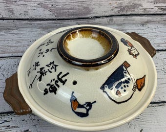 Japanese Donabe Ceramic Hot Pot with Lid Asian Design Casserole Cookware