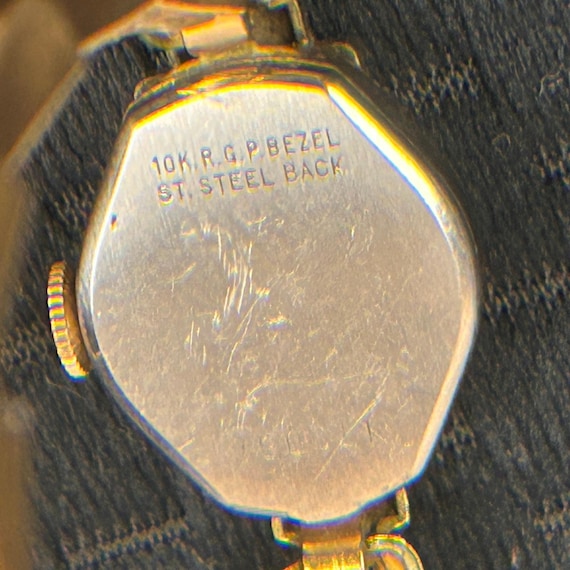 Benrus Vintage Swiss Ladies Cocktail Watch 10K RGP Bezel  display picture 2