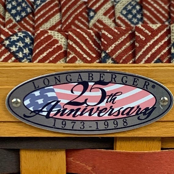 ロンガバーガー 25周年記念バスケット 1973-1998 コレクター向け