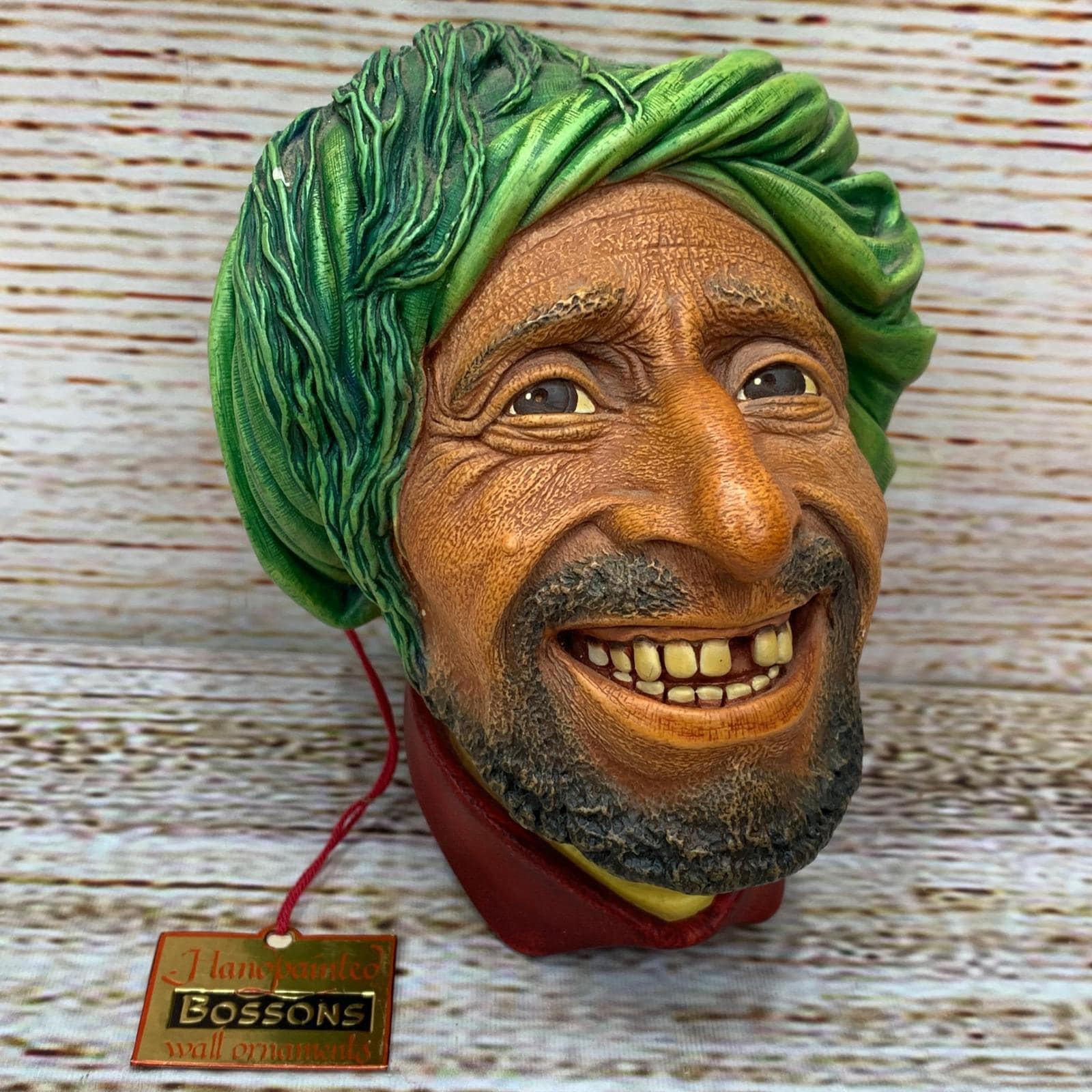 Vintage Bosson's Chalkware Head Wall Hanging 'kurd' Collectible