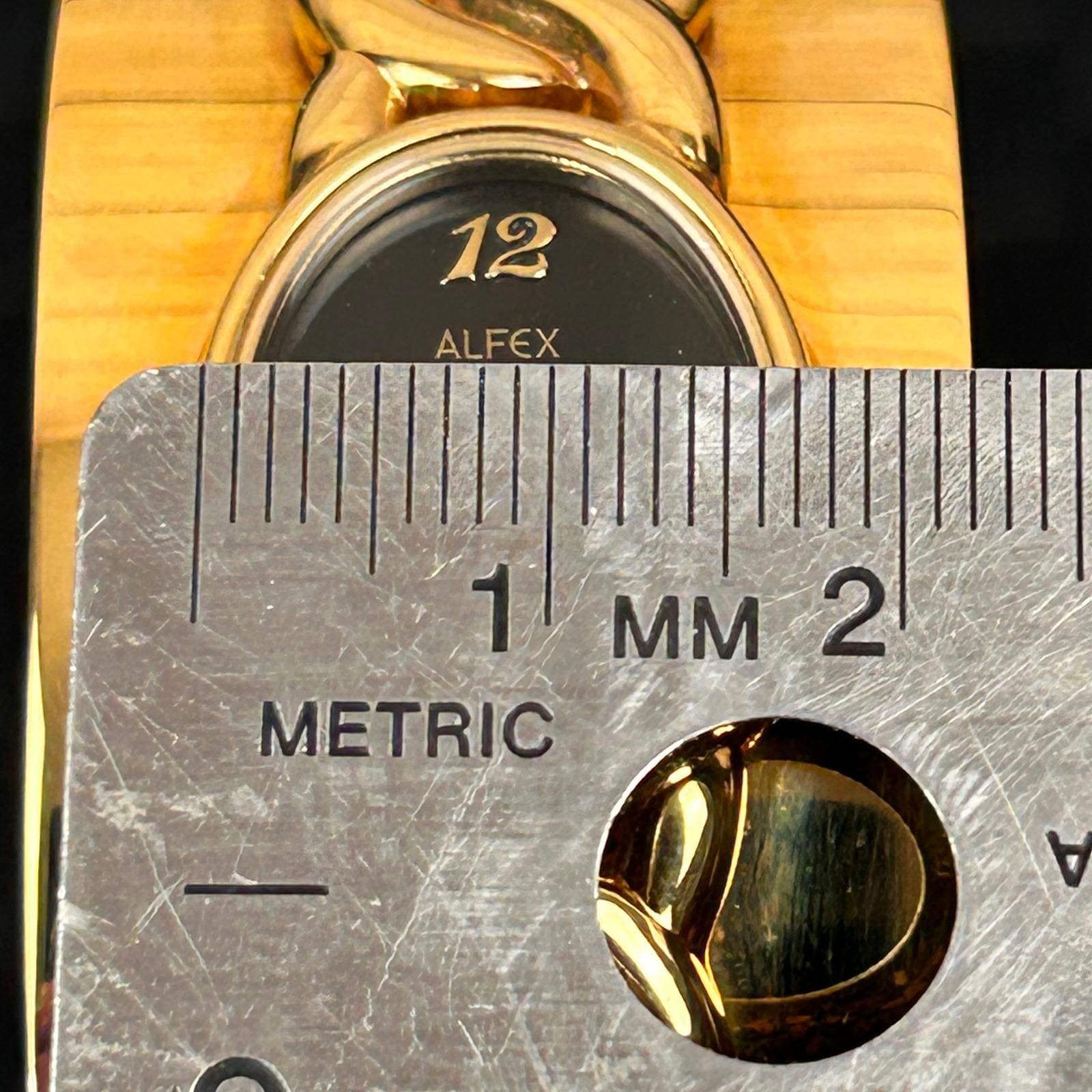 Alfex of Switzerland Vintage 18KT Gold Electroplated Cuff 