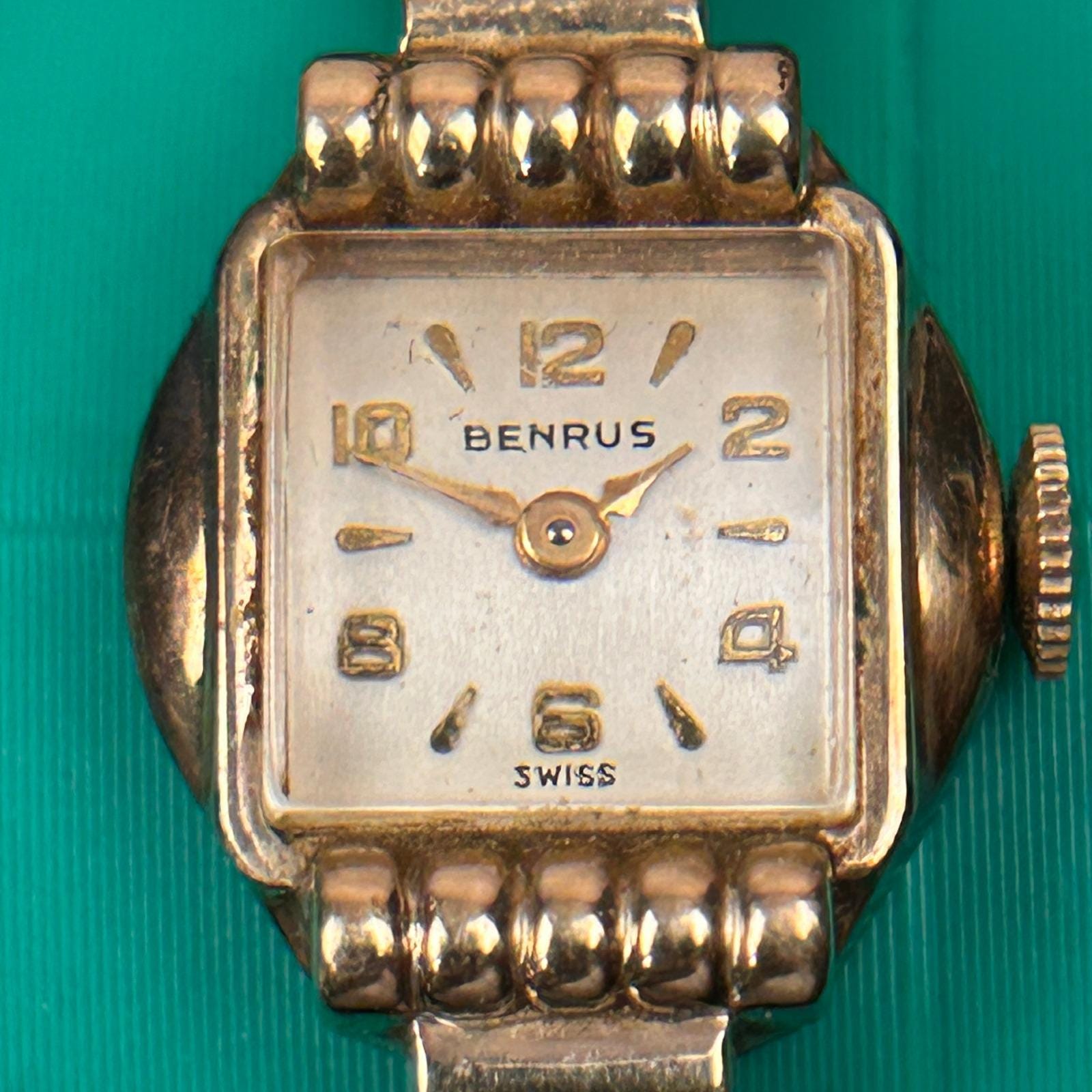 BENRUS 手巻き腕時計 スクエア 10K RGP ヴィンテージ BENRUS ベンラス手巻きビンテージ腕時計 : 古時計の館 - 通販 - Yahoo