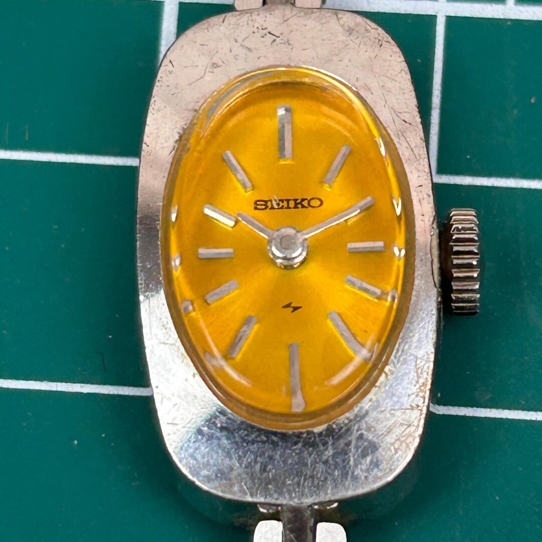 Seiko 121008 Mechanical Ladies Watch Yellow Dial‎ Japan Tested Seiko 121008 Mechanical Ladies Watch Yellow Dial Japan  main image 3