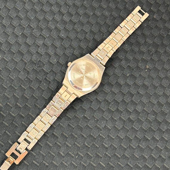 Valletta Womens Two Tone Rhinestone Watch Rose Gold Silver FMDC