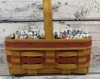 ロンガバーガー 母の日バスケット 2000：手編みメープルウッド、布製