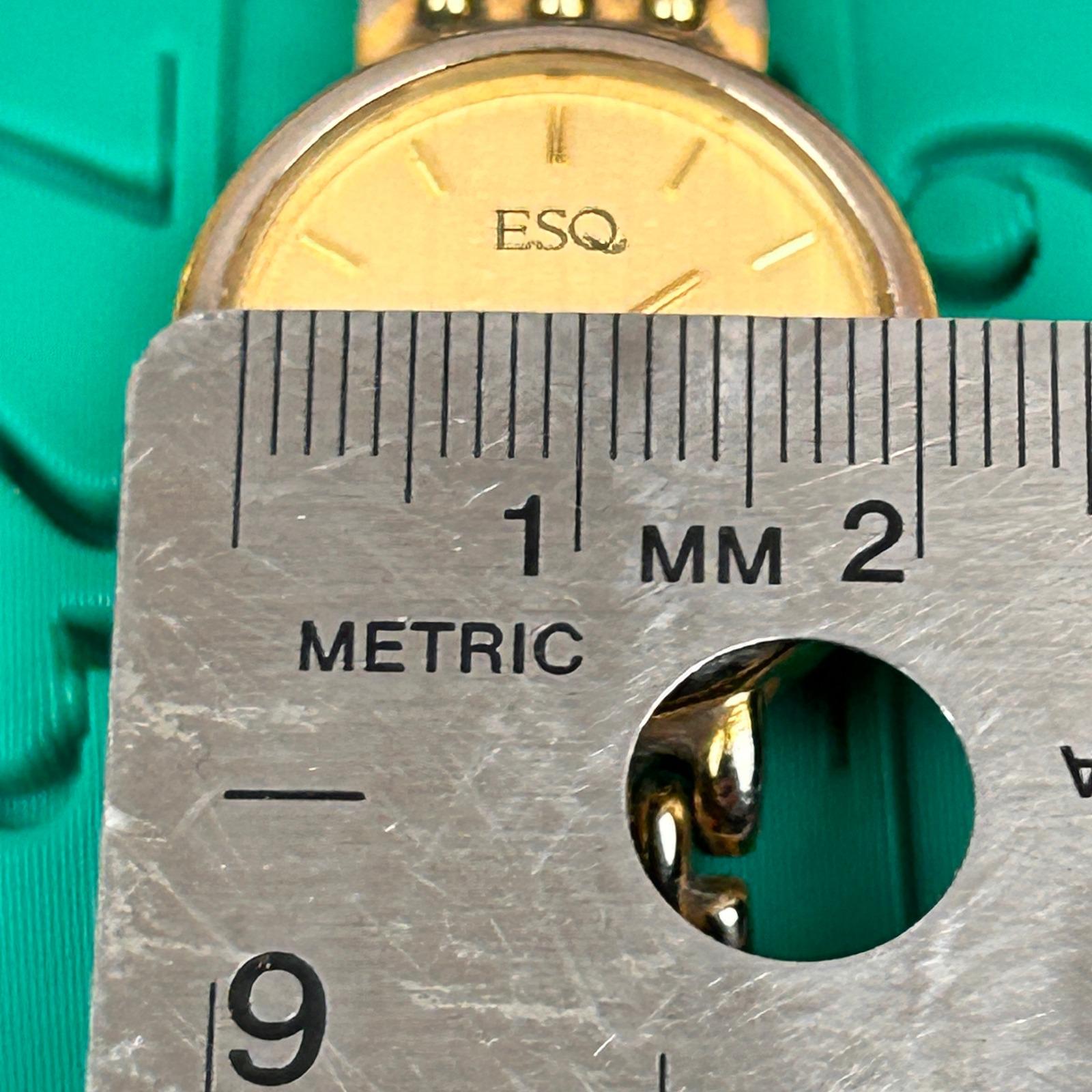 ESQ by Movado Esquire Womens Gold Tone Swiss Quartz Watch 100279 22m Dial Tested ESQ Swiss Gold Plated Ladies Watch - Etsy main image 4
