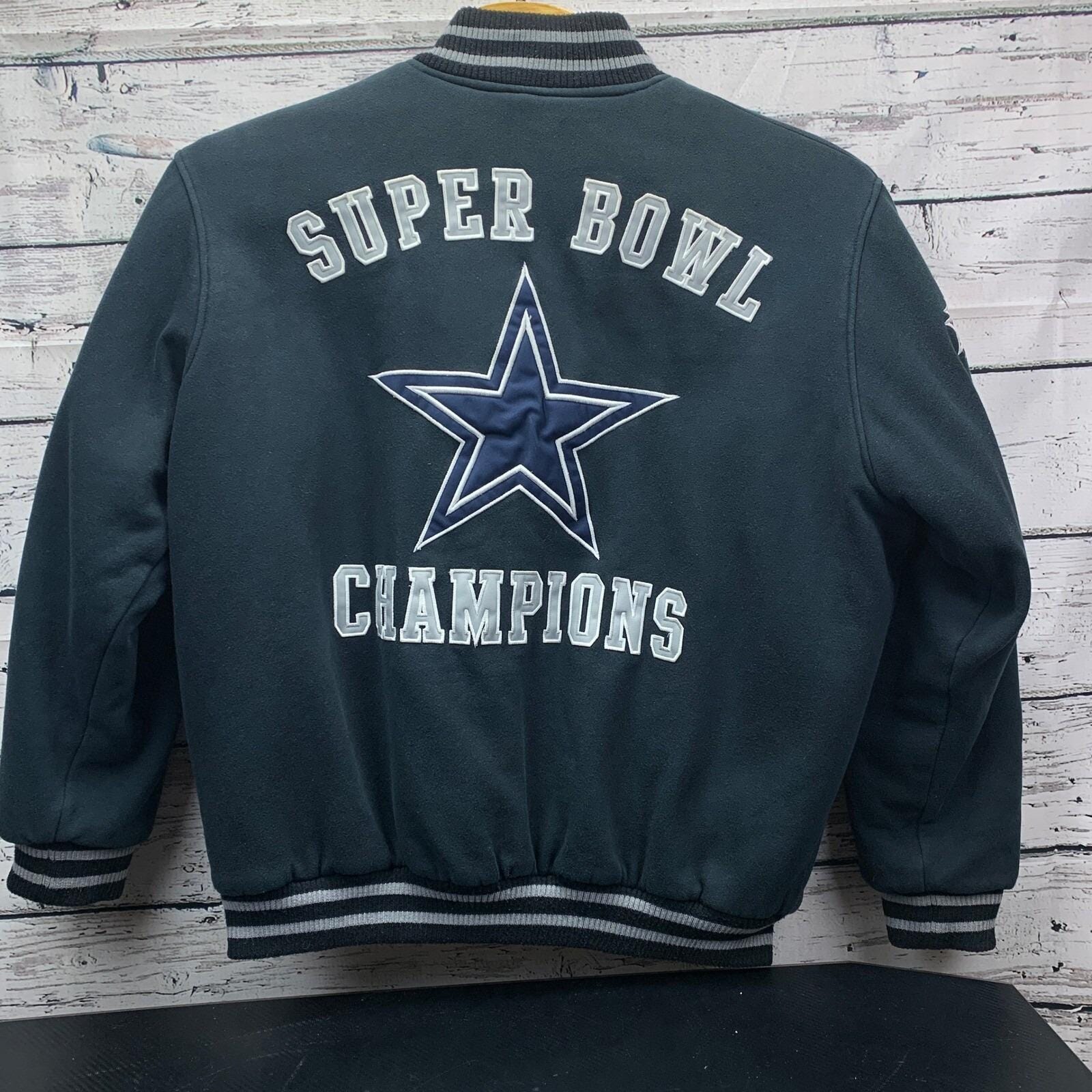 NFL Dallas Cowboys Super Bowl Champions Patches Jacket [size XXL