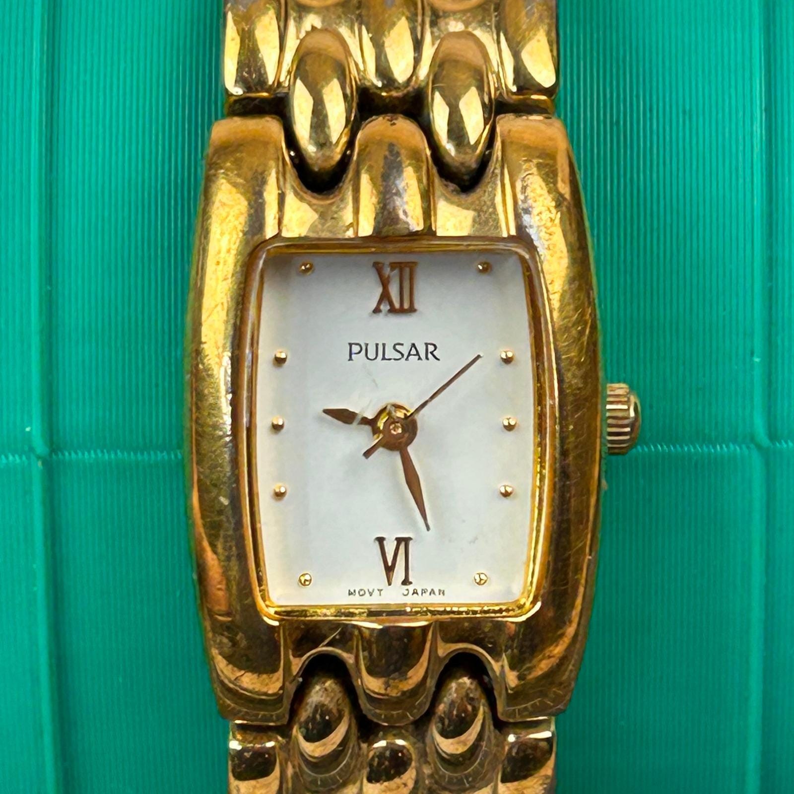 Pulsar Ladies Gold Tone Dress Watch‎ White Dial V811-X061 Japan Movt Pulsar Ladies Vintage Gold Tone Quartz Dress Watch V811-X054  main image 3