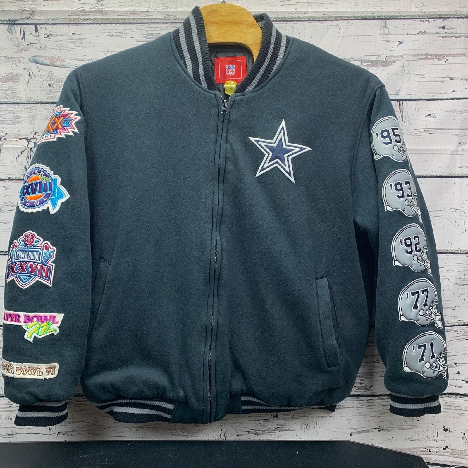 NFL Dallas Cowboys Super Bowl Champions Patches Jacket [size XXL