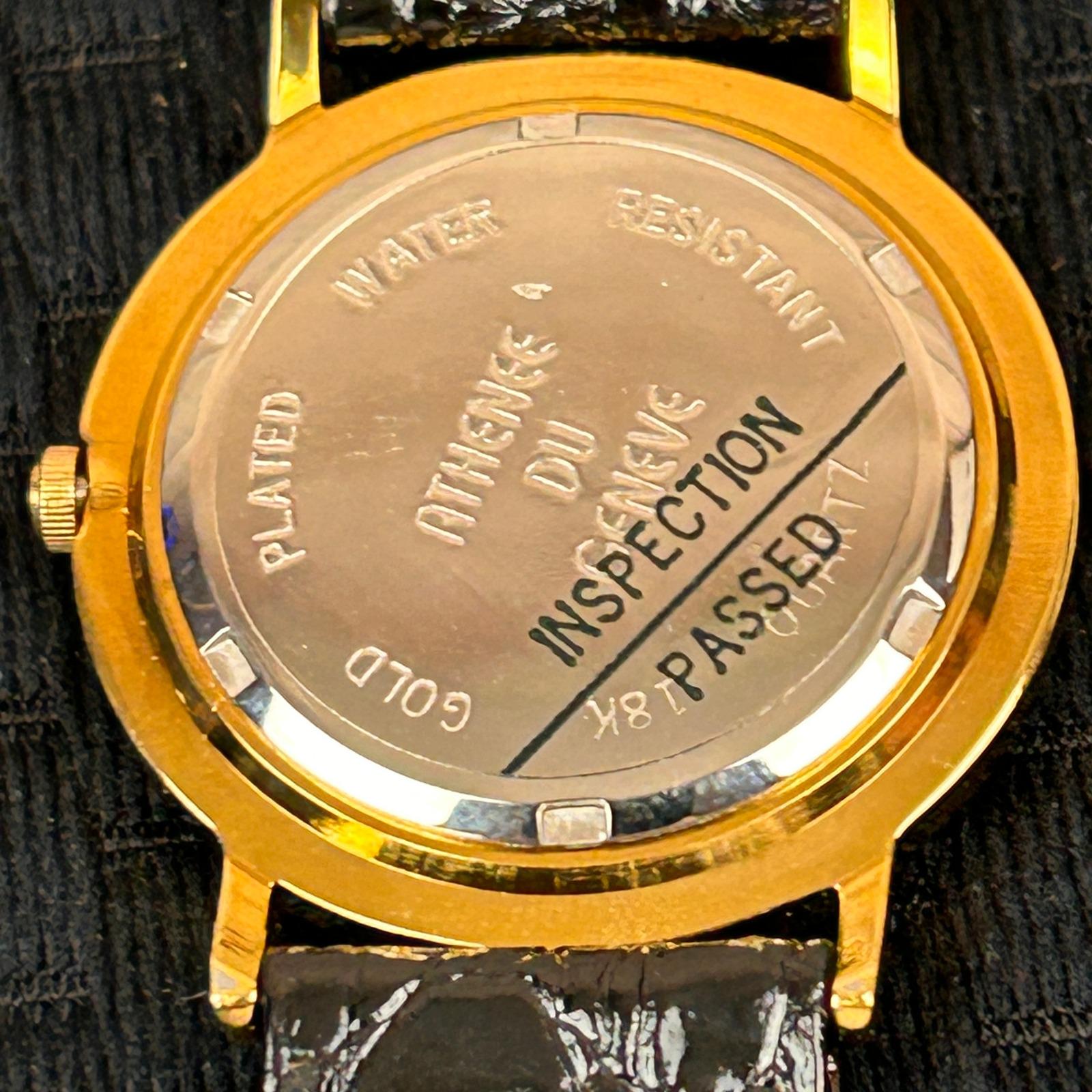 Athenee Du Geneve Cardiac Diagnostic Institute 18k Gold Plated‎ Watch Never Worn Athenee Du Geneve Cardiac Diagnostic Institute 18k Gold  main image 2
