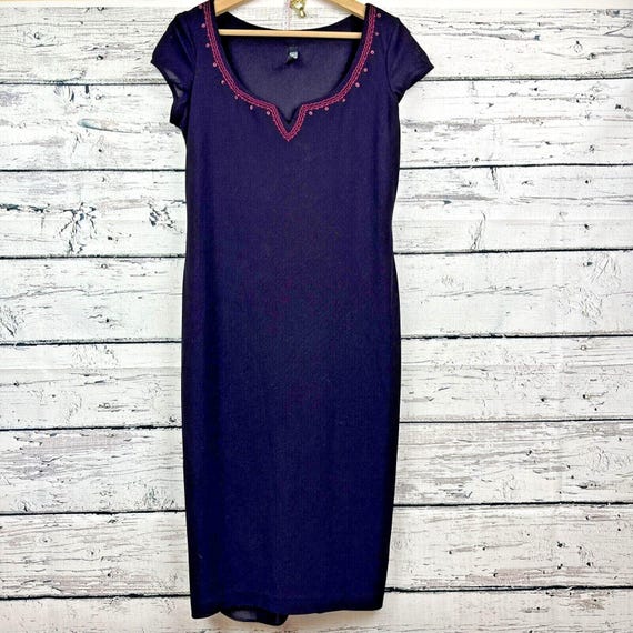 laundry by shelli segal purple dress Designed Laundry by Shelli Segal Sequined Party Purple Dress Sz 10 Sleeveless