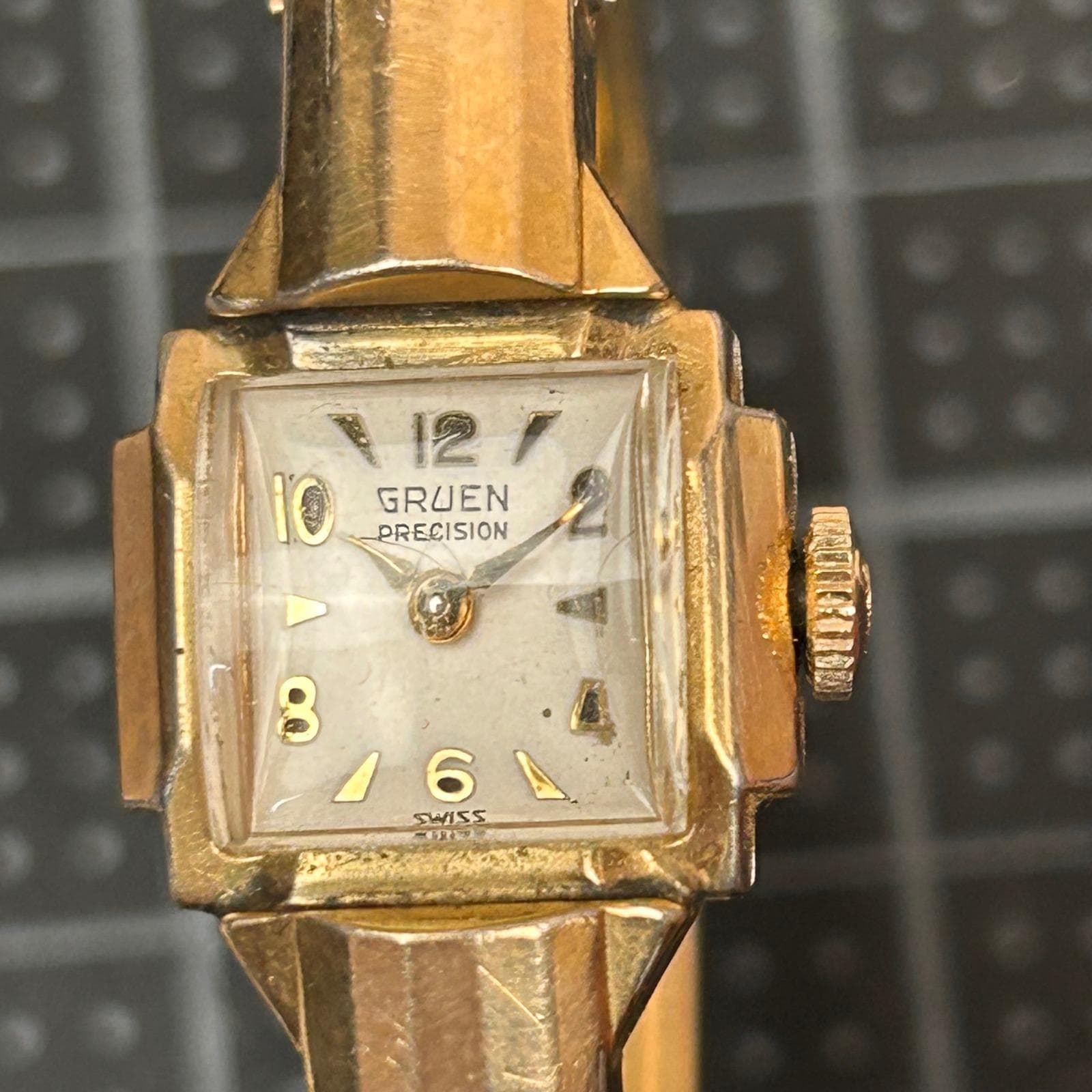 Vintage Gruen Precision Engraved‎ Women\'s Bangle Watch 1/2010K.G.F. Untested Vintage Gruen Precision Engraved Women main image 2