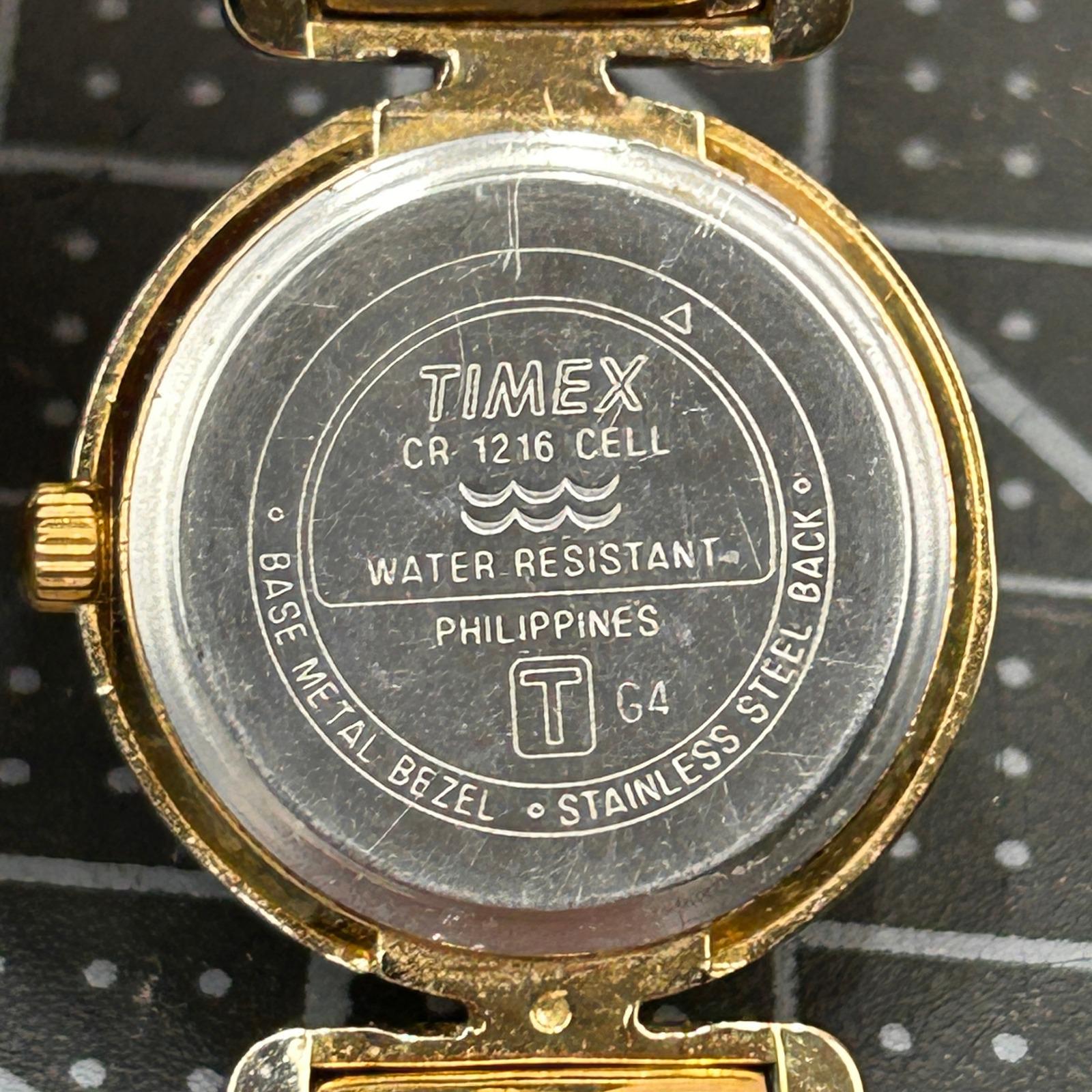 Timex Womens Gold Tone Dress Watch White Dial Arabic  display picture 2