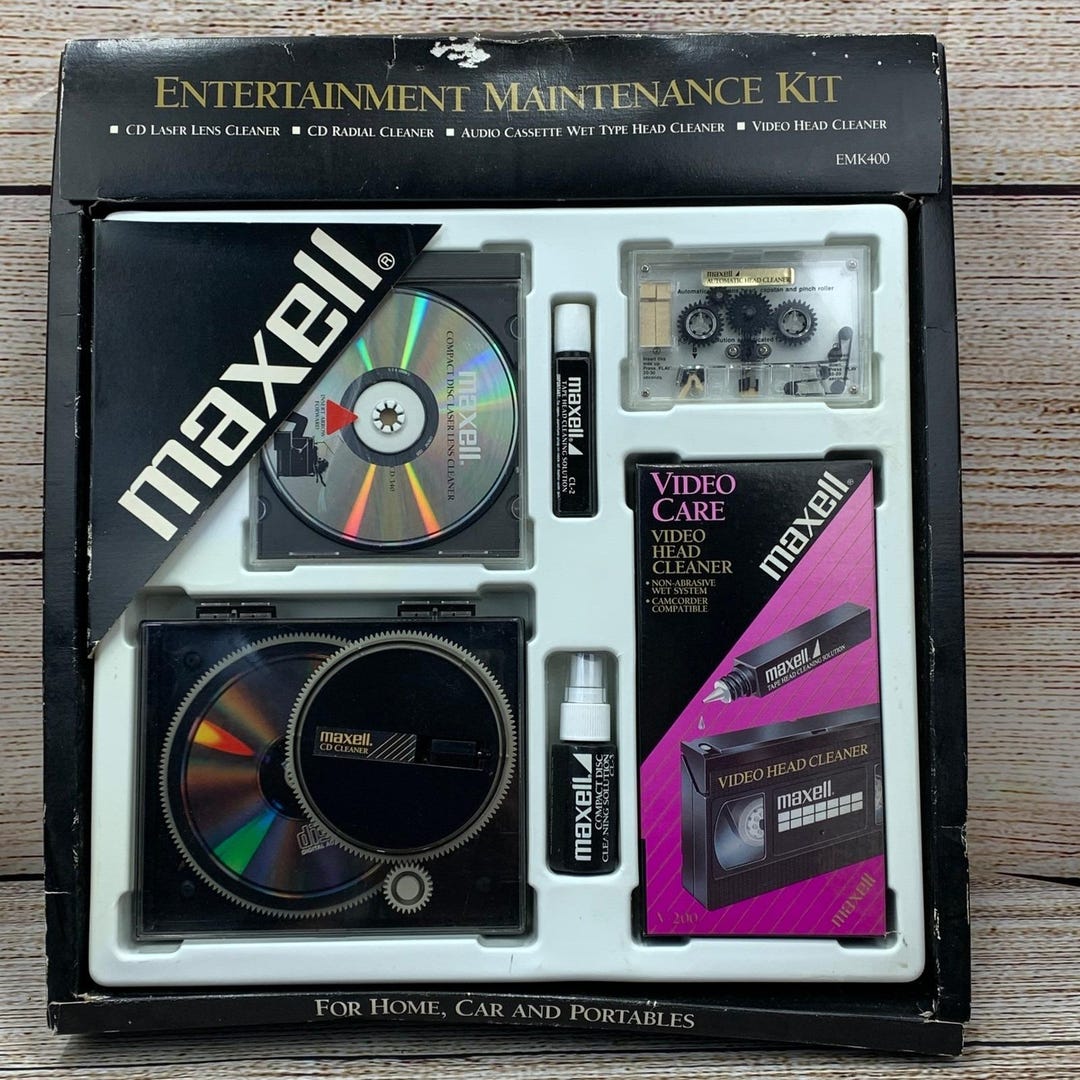 Maxell Entertainment Maintenance Kit EMK400 CD Laser Lens Audio