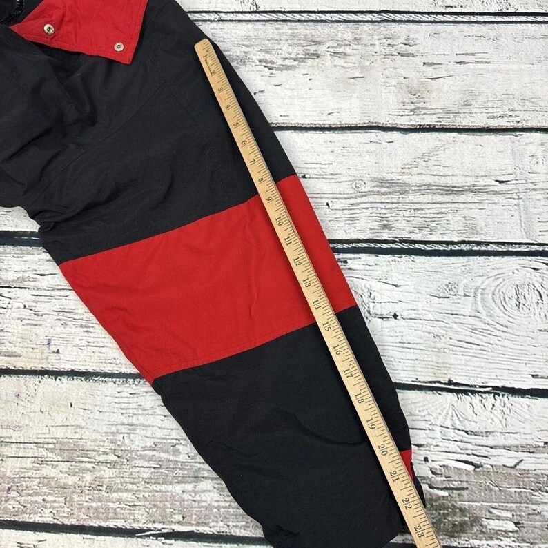 FILA Anorak Pullover Jacket Windbreaker Black & Red [Mens Medium] Vintage image 7