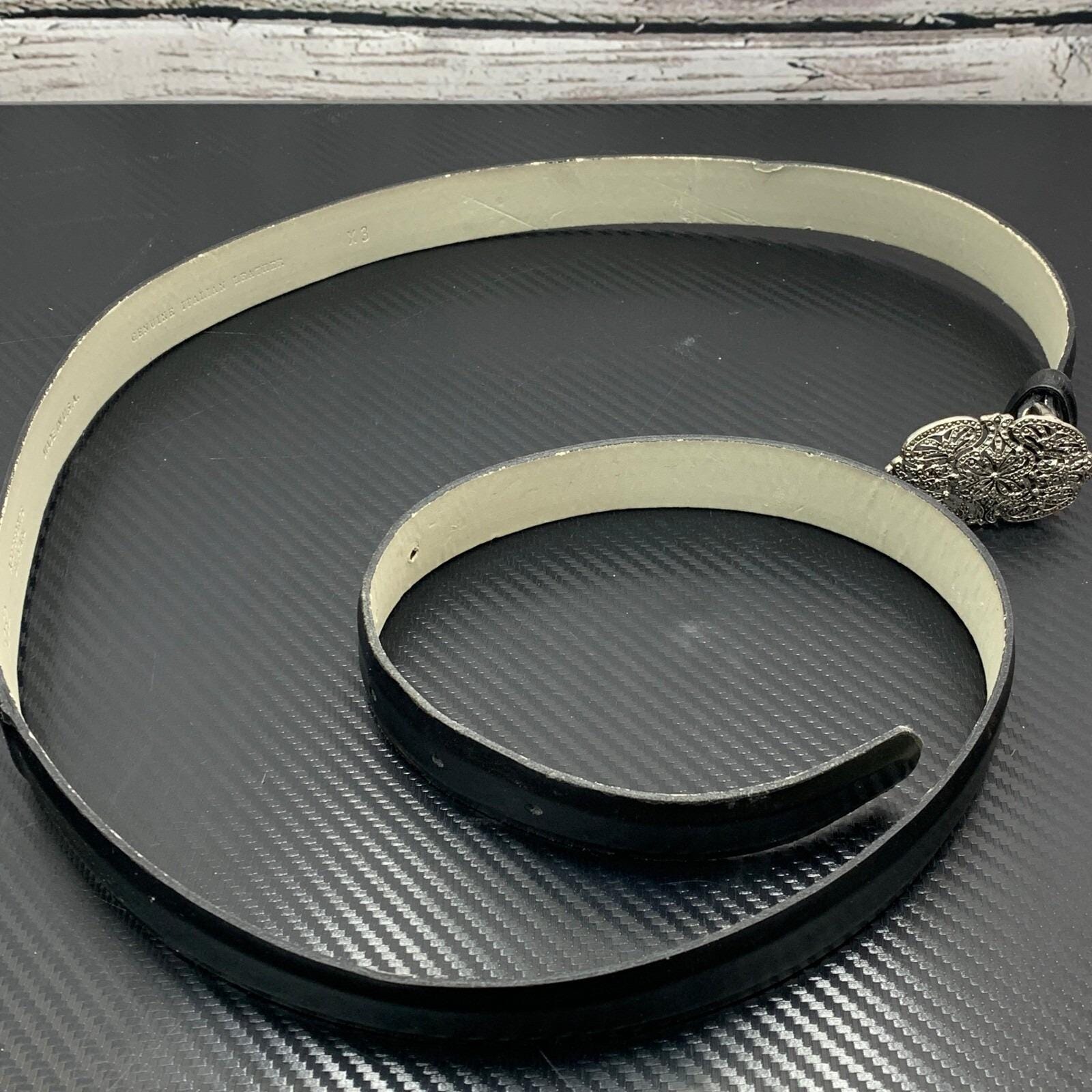 Accessories By Pearl Belt Womens Black Leather‎ Made in USA [49 inch] Women main image 3