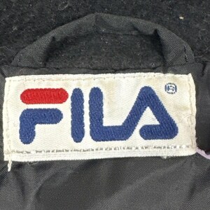 FILA Anorak Pullover Jacket Windbreaker Black & Red [Mens Medium] Vintage image 2